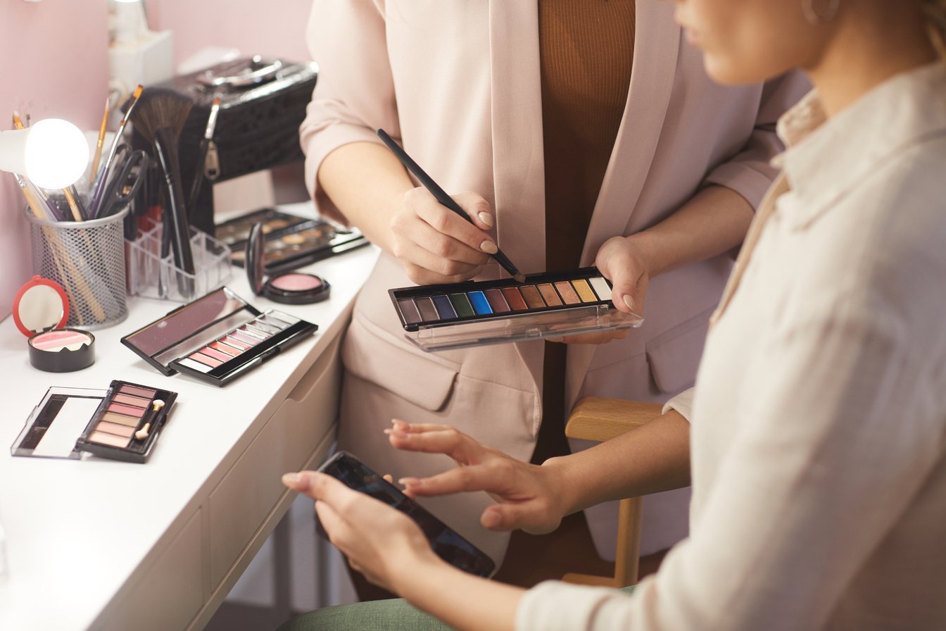 Female Make-up Artist Closeup